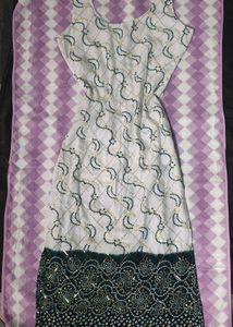 Long Sleevless Kurti With Ankle Length Laggies