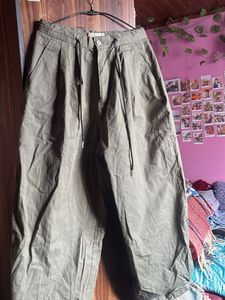 Olive Green baggy streetwear Pants