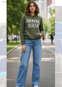 Drama Queen Olive Green Hoodie