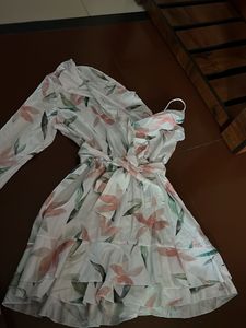 Floral Print Asymmetrical Romper