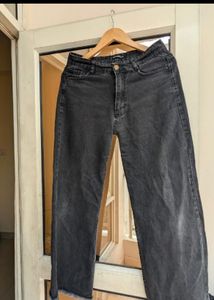 Charcoal Colour Jeans For Girls