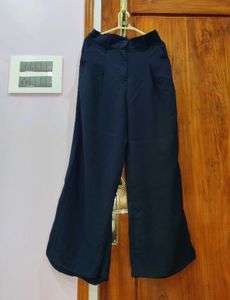 High Waist Korean Trouser Midnight Blue