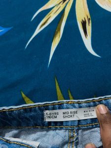 Butterfly Denim Shorts