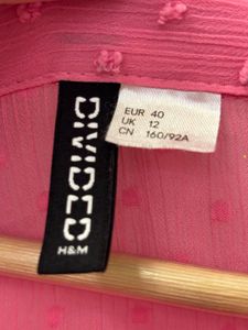 Pink Swiss Dot Top
