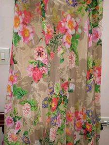 Floral Maxi Dress With Cancan