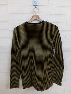 Zara Striped Long Sleeve V-neck