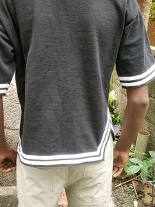 Black &amp; White Trim Tee