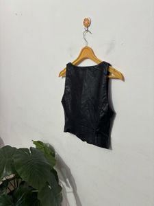 Zara Authentic Leather Waistcoat