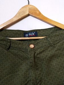 OPEE Brand Olive Shorts For Men