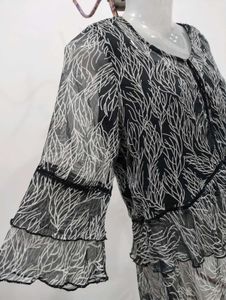 Tiered Sheer Blouse