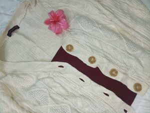 Cream Cable Knit Cardigan 🌟