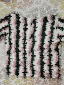 Striped Fuzzy Top