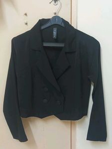 Black Cropped Blazer