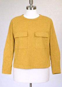Mustard Pocket Long Sleeve Top (C9)