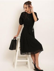 Elegant Black Midi Dress