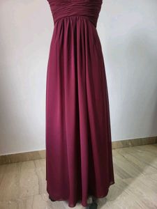 Burgundy Chiffon Gown