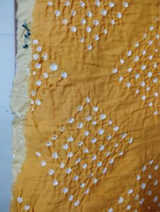 Yellow Bandhni Dress Material