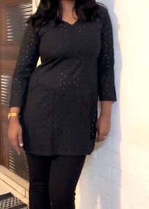 Black Cotton Kurta (item 20)