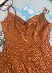 Brown Slit Dress