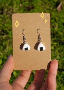 Onigiri Rice Ball Earrings and spirited away charm
