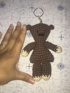 Crocheted Teddy Bear Keychain