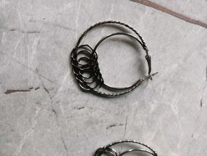 Black Hoop Earrings