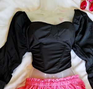 New With Tag Black Corset Top