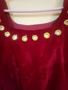 Velvet Anarkali Top