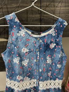 Floral Denim Dress
