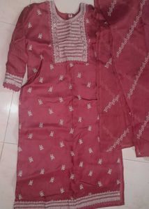 Onion Peel Color Kota Kurthi With Duppatta