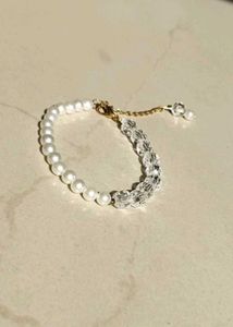 Pearl &amp; Heart Beaded Bracelet