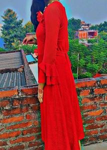 Beautiful Red Gown For Girls