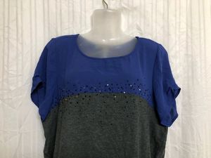 Keraia Grey &amp; Purple Top