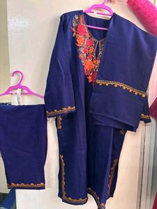 Elegant Embroidered kashmari Kurta Set