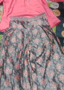 Cute Pink Top with palazzo Set (Co-ord )