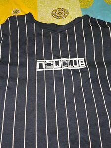 Navy Blue Striped T-shirt