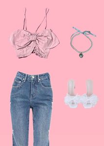 Pink Bow Crop Top 🎀💓
