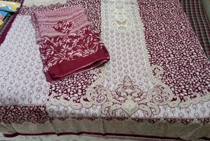 Pakistani Printed Rayon Suite With Cotton Dupatta
