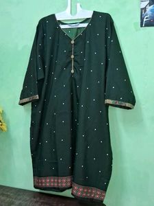 Elegant Green & Brown Salwar Kameez Suit