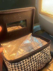 Cosmetics Bag With Mirror- New