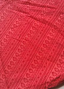 Red Patterned Kurti