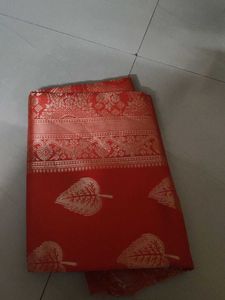 Pure banarasi silk saree with gold zari