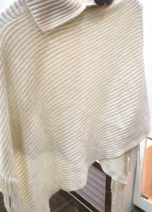 Elegant Cream Poncho