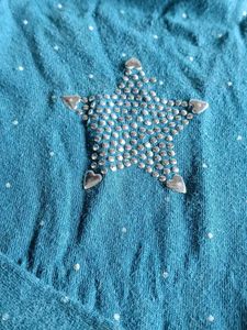 Blue Turtleneck Dress w/ Star