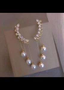 Korean Gold-Plated Zircon Studded Ear Cuffs