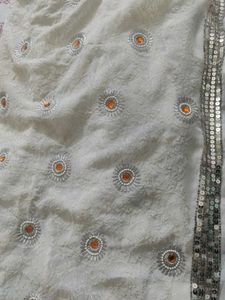 Pure Off White Saree With Blouse