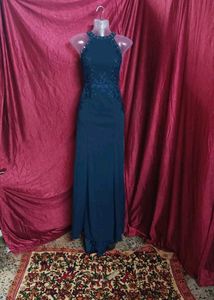 Elegant imported Navy Evening Gown