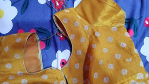 Yellow Cotton Saree With Blouse