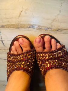 Embroidery Bridal Footwear ❤️