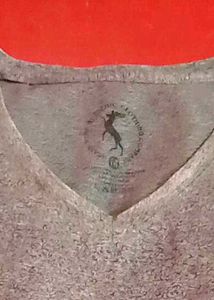 Gray V-Neck Tee